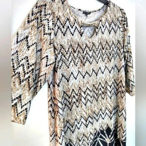 Women's Dress Tan Cream Black Size 18